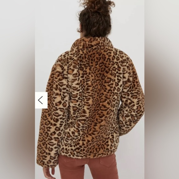 NWT Anthropologie Courtney Leopard Print Faux Fur Jacket Size XS - Picture 3 of 3